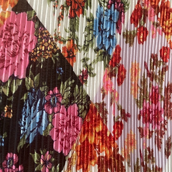 Anthropologie Dress Floral High Collar Balloon Sleeve Maxi Patchwork Lined - Picture 4 of 11